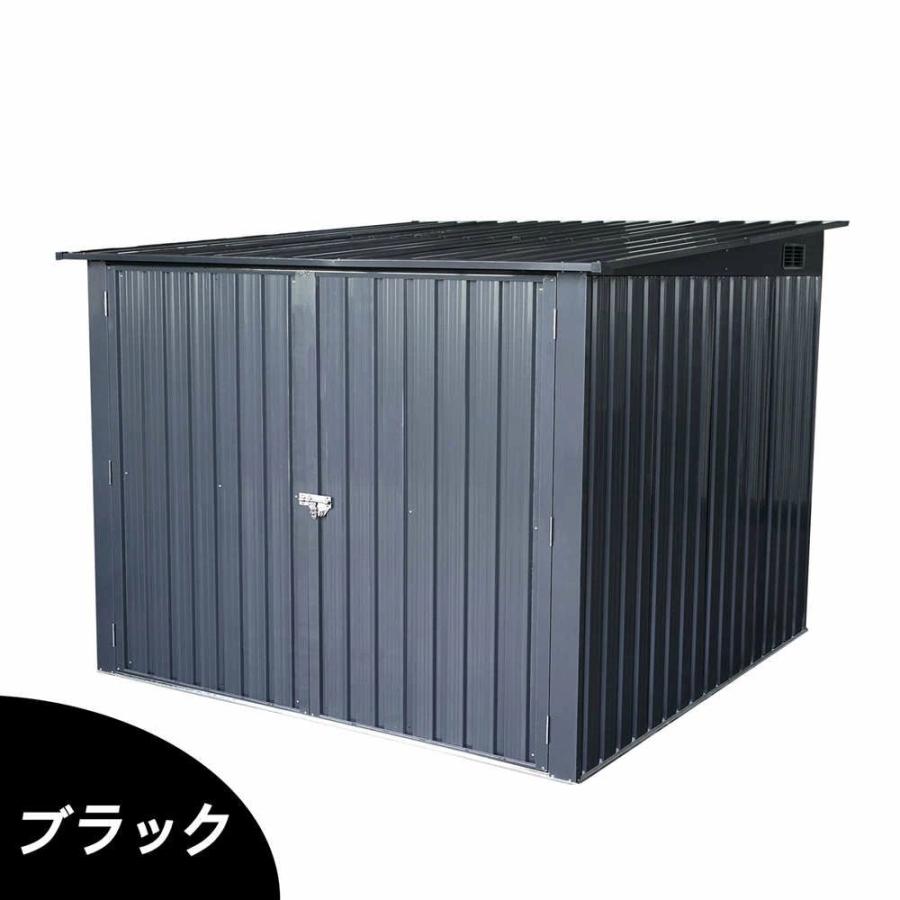 【即納】【365日間品質保証】自転車置き場 屋外用 4台収納可 サイクルハウス 物置 幅206×奥行204×高さ162cm 大容量 鍵付き 両開きドア 通気口付き 防さび 防水の画像