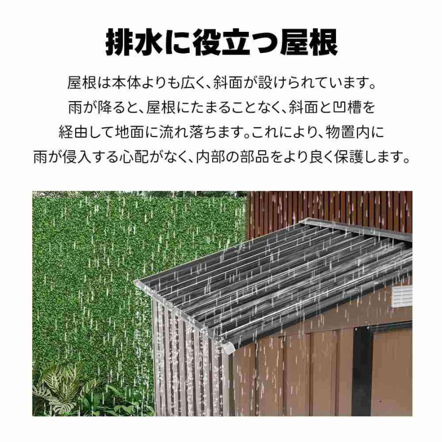 【1年保証＆2000円クーポン利用】【即納】物置 屋外 スチール 倉庫 戸外収納庫 幅184*奥行き132*高196cm 物置き おしゃれ 大型 収納庫 屋外物置 防さび ベランダの画像