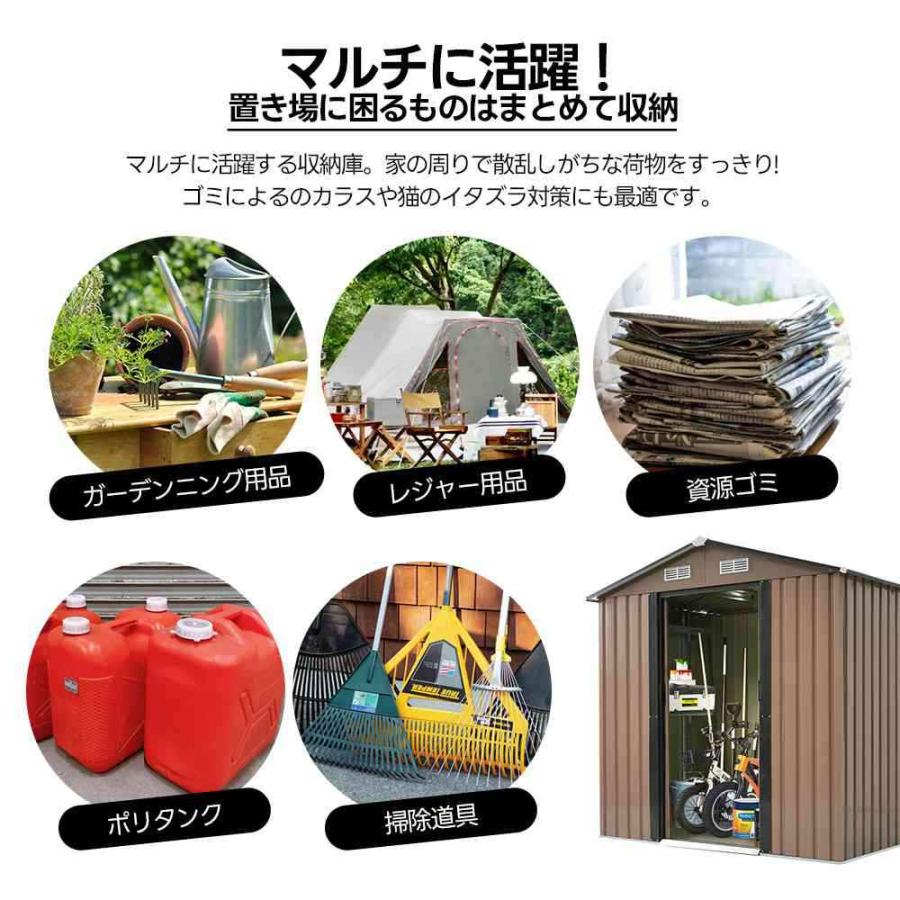 【1年保証＆2000円クーポン利用】【即納】物置 屋外 スチール 倉庫 戸外収納庫 幅184*奥行き132*高196cm 物置き おしゃれ 大型 収納庫 屋外物置 防さび ベランダの画像