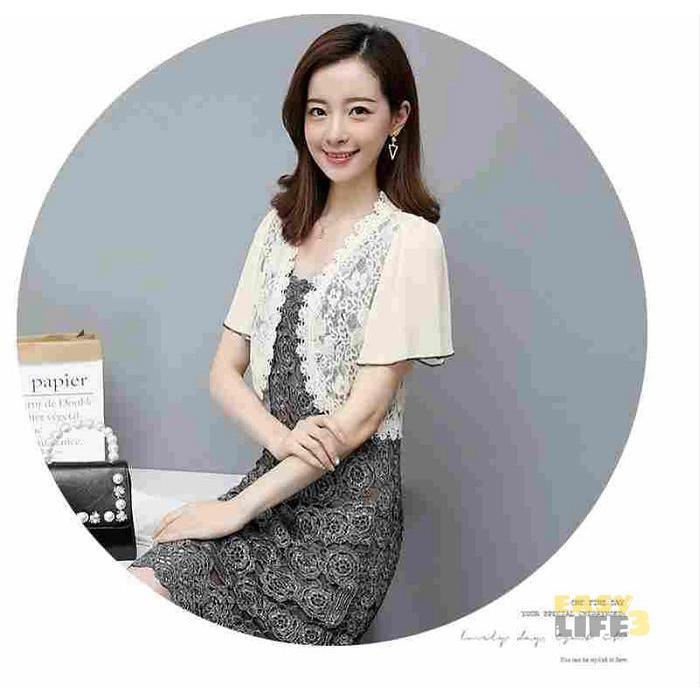 美品 Rene パールビーズショートボレロ ホワイト サイズ38