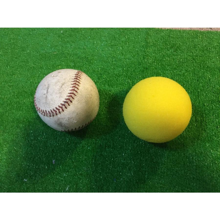 野球バッティング練習用 70mm 芯無し スポンジボール 10個セット