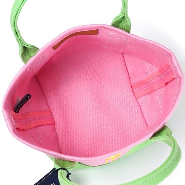 ラルフローレン バッグ　トートバッグ RALPH LAUREN  950040 SEASIDE MINI TOTE  HARBOUR PINK/LIME/YELLOW　比較対照価格　9,720 円｜easywarp｜03