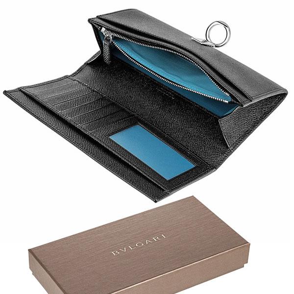BVLGARI ブルガリ 財布 長財布 30412 メンズ GRAIN/BLK BLK 比較対照