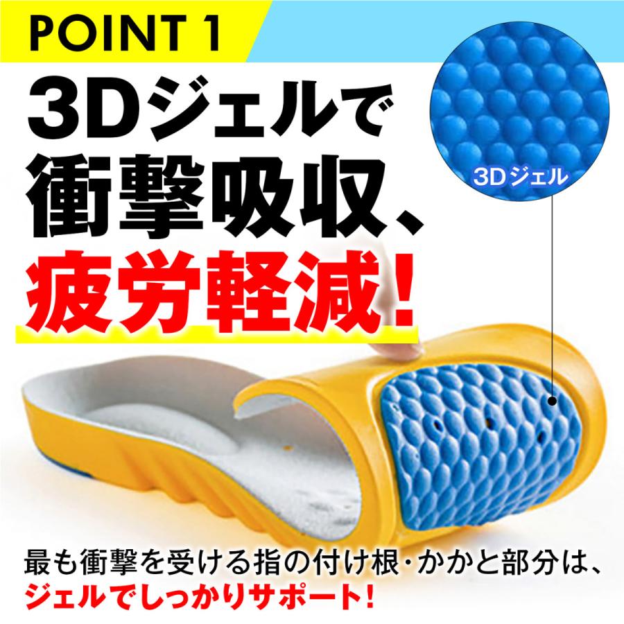 インソール 衝撃吸収 中敷き 疲れない スポーツ かかと 扁平足 土踏まず |  | 05