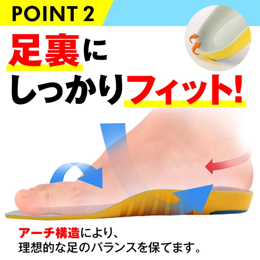 インソール 衝撃吸収 中敷き 疲れない スポーツ かかと 扁平足 土踏まず |  | 06