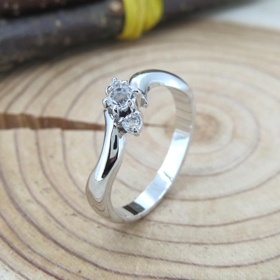 リング クリスタル シルバー クリア ピンク ブルー 9号 11号 13号 15号