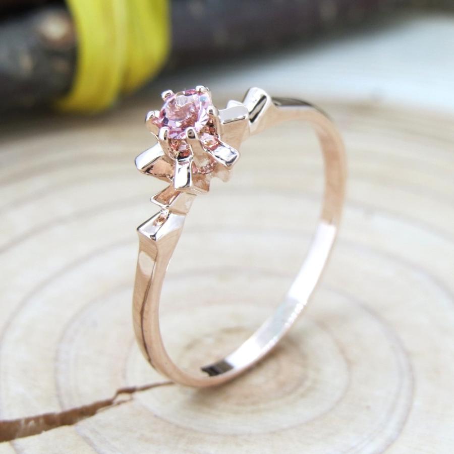 ローズ リング ピンクゴールド スワロフスキー クリスタル