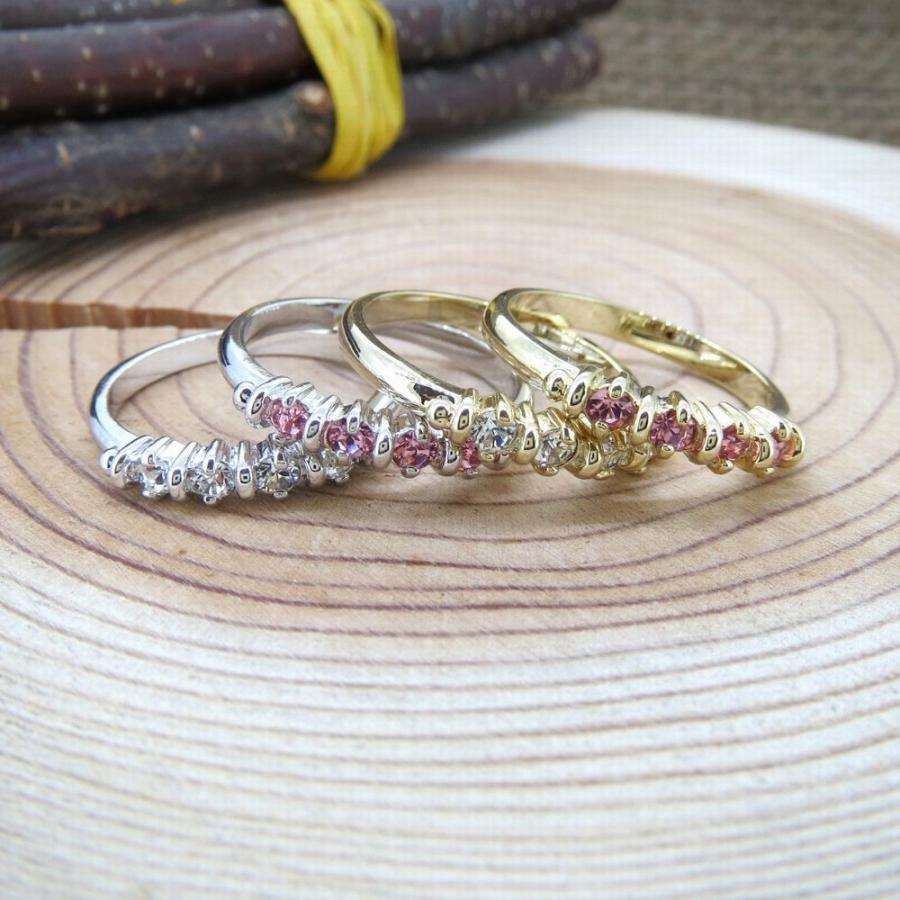 リング クリスタル ジュエリー アクセサリー 指輪 シルバー ゴールド