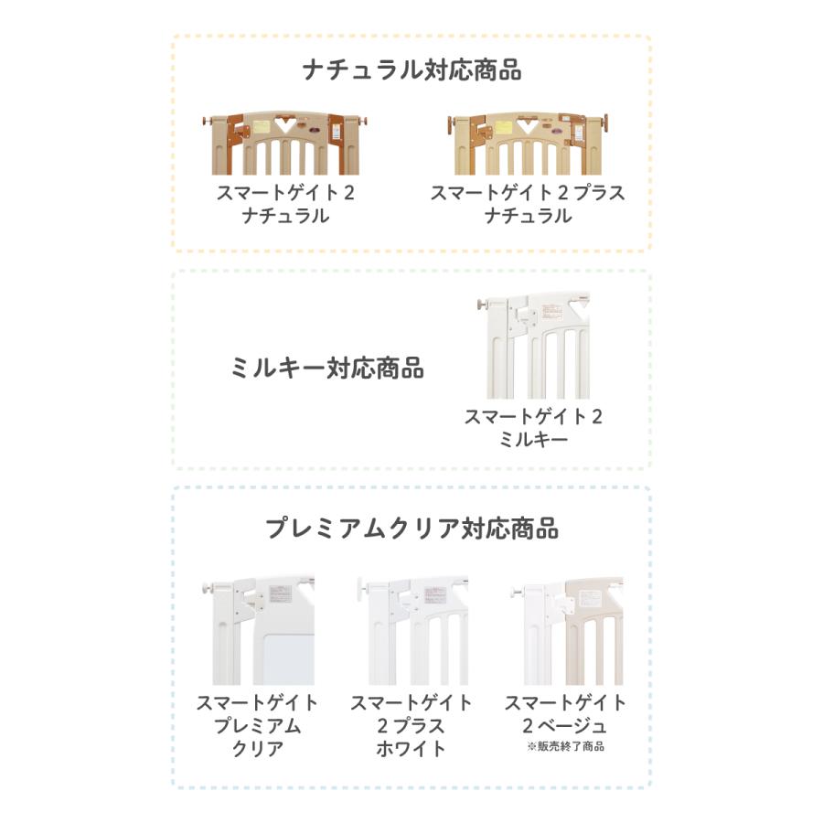 拡張パネル スマートゲイト2 スマートゲイト2 プラス 専用 ワイドパネル S〜XL ナチュラル/ミルキー/プレミアムクリア 日本育児の画像