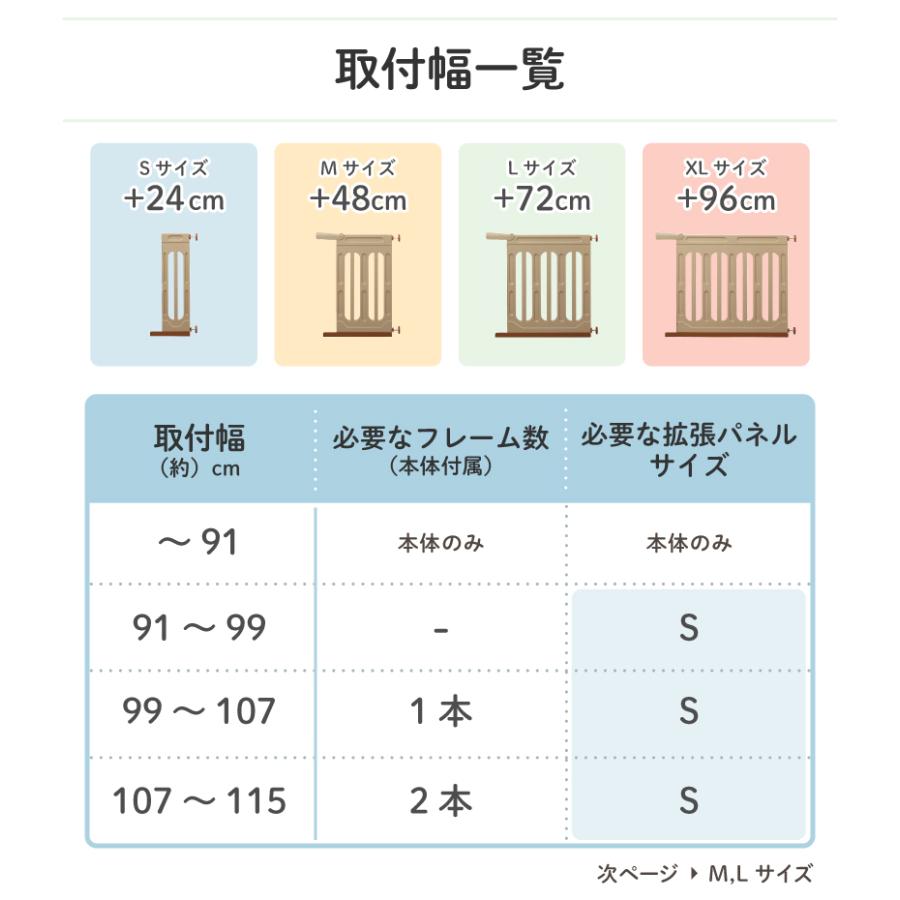 拡張パネル スマートゲイト2 スマートゲイト2 プラス 専用 ワイドパネル S〜XL ナチュラル/ミルキー/プレミアムクリア 日本育児の画像