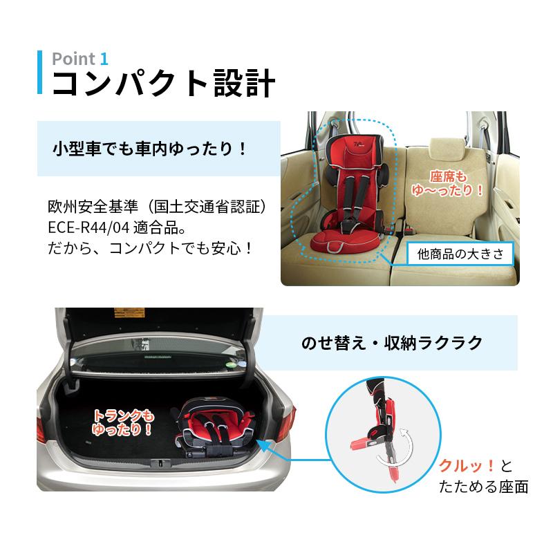 日本育児【販売店限定モデル】チャイルドシート ISOFIX対応 コンパクト トラベルベストEC Fix ルージュ 収納袋付き 日本育児