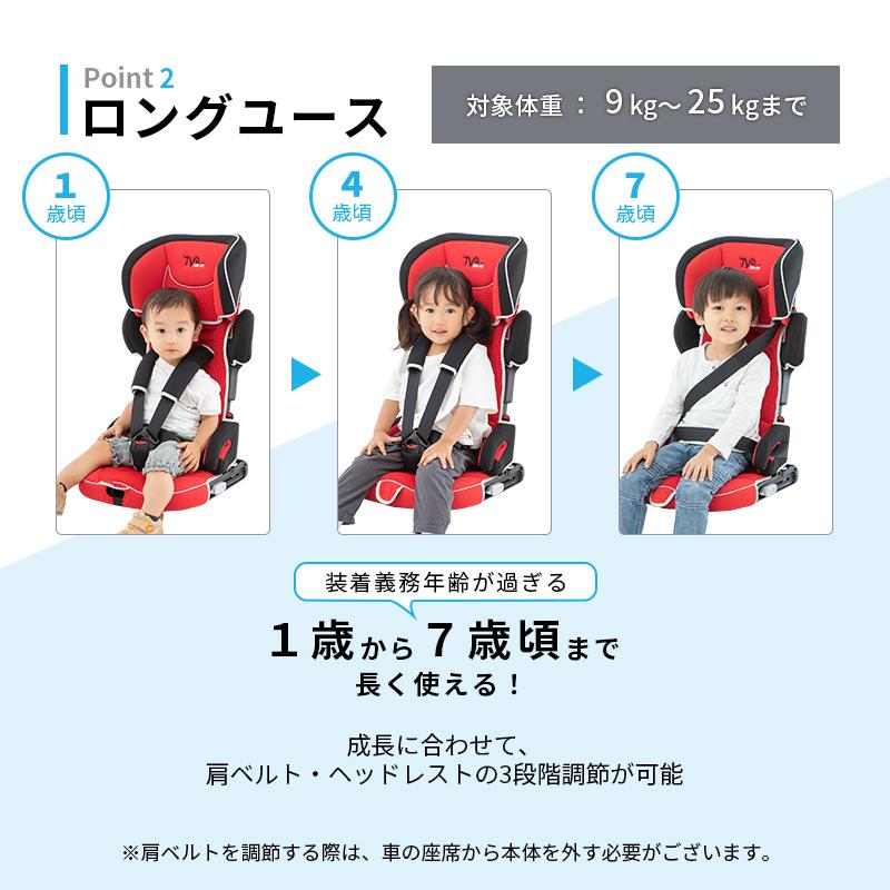 日本育児【販売店限定モデル】チャイルドシート ISOFIX対応 コンパクト トラベルベストEC Fix ルージュ 収納袋付き 日本育児