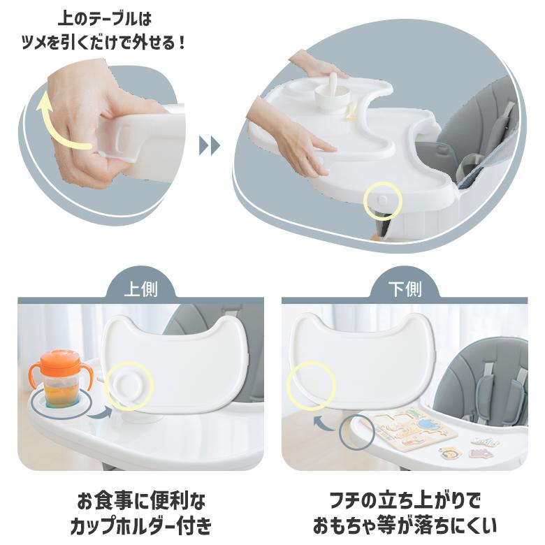 ベビーチェア 4wayくるっと回転ベビーチェア(お食事テーブル付 ベビーチェア 4wayくるっと回転ベビーチェア(お食事テーブル付
