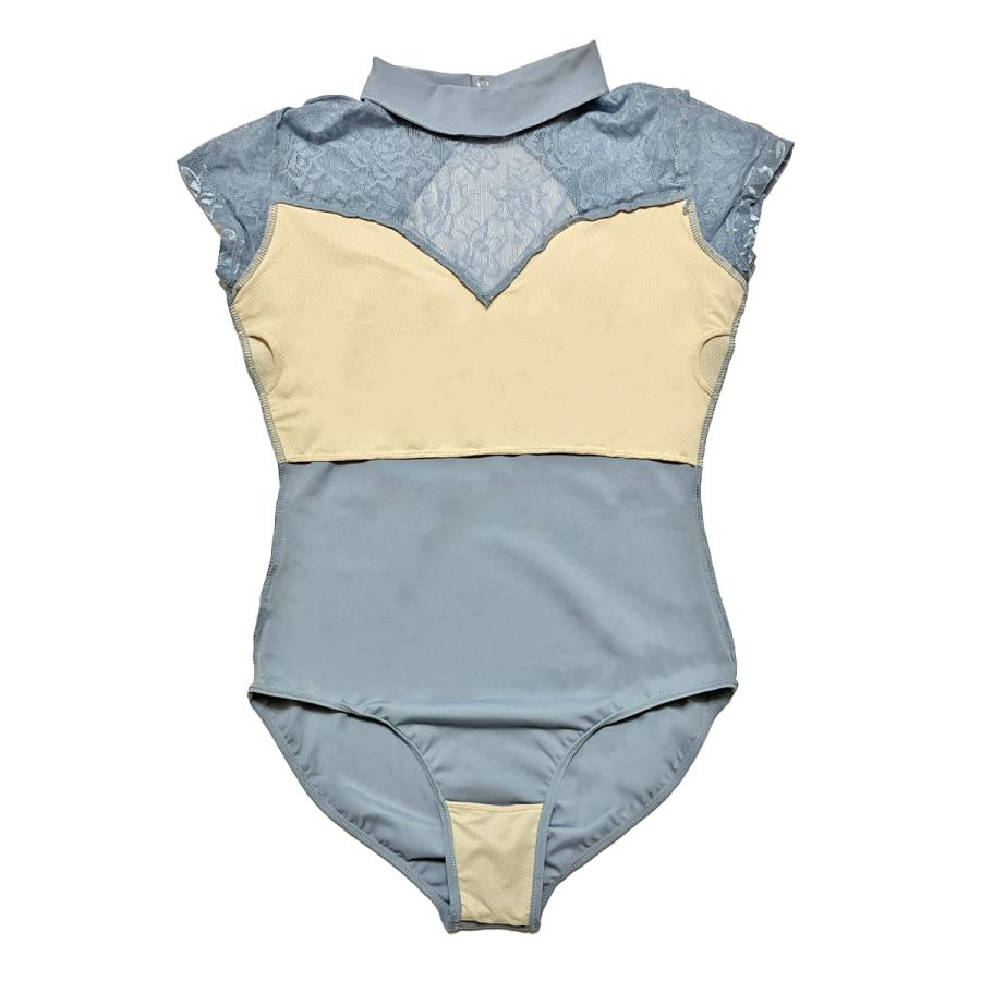 バレエ レオタード 大人 スカートなし 花柄レース ハートカット