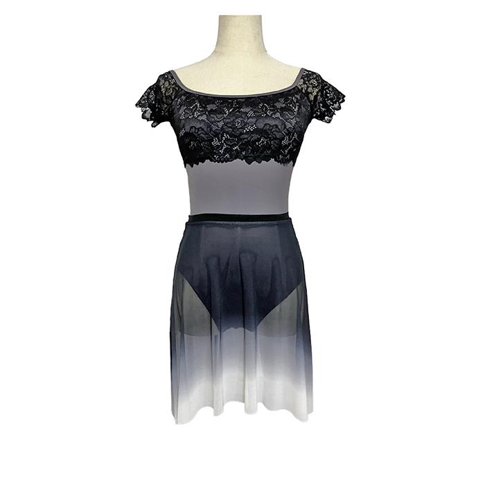 バレエ スカート バレエ モダン グラデーション メッシュ プルオンスカート 大人・ジュニア ウエストゴム ゴムスカート 透け感 シースルー |  | 15