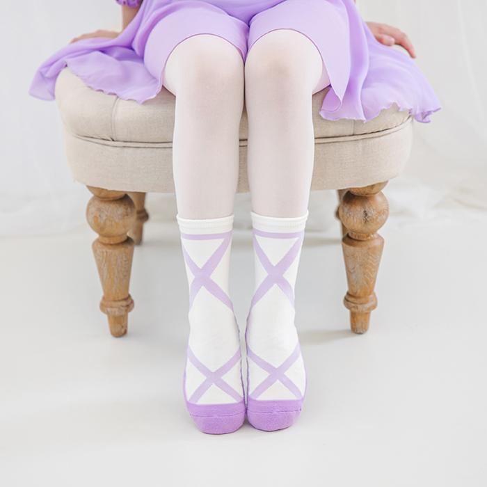 日本製】バレエシューズカバー オーバーソックス （滑り止め付き