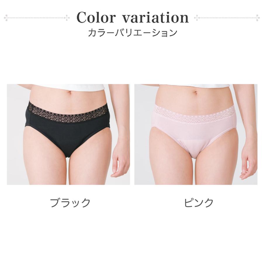 シャルレ サニタリーショーツ ヒップハング M 3枚入★ ブラック ID081 日本製 吸水サニタリーショーツ ヒップハング アンダーウェア