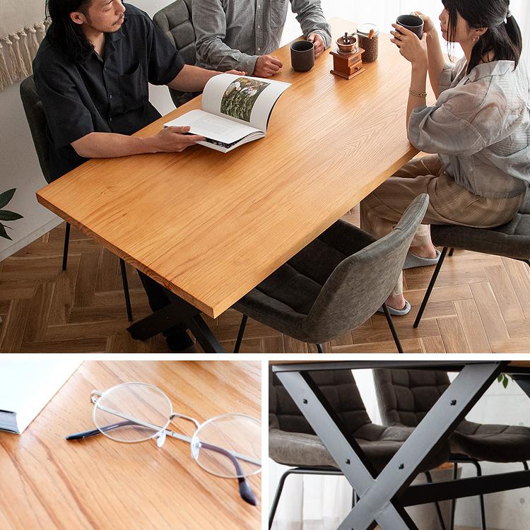 INDUSTRIAL（インダストリアル）ダイニングテーブル ４人掛け 天然木 デスク 作業台 ヴィンテージ ミッドセンチュリー 西海岸風 dnt-a1200_1
