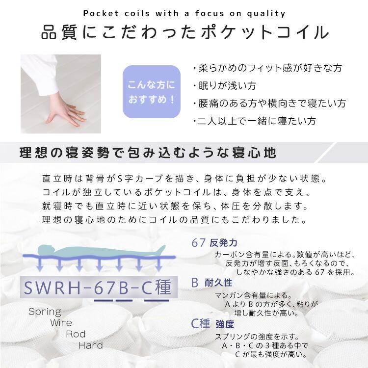 脚付きポケットコイルロールマットレス【SPINNAM-スピンナム