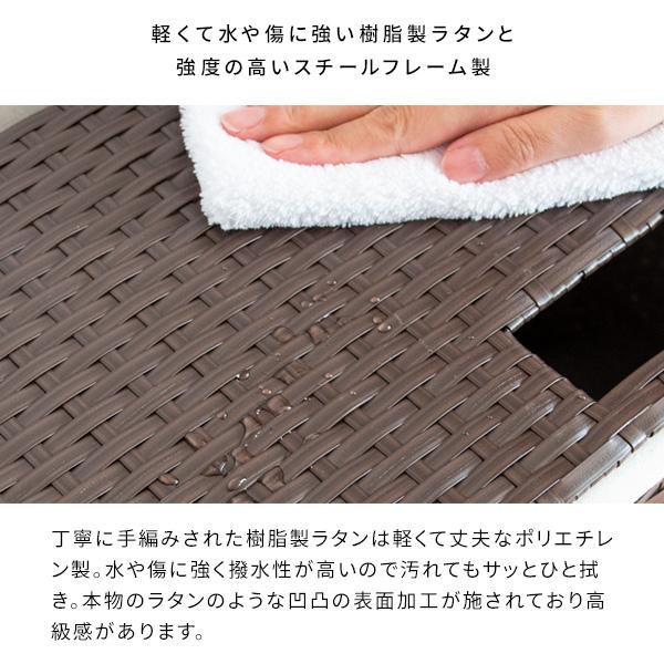 ラタンランドリーボックス 洗濯かご バスケット おしゃれ ラック 洗面所 グレー ブルー アイボリーダー クブラウン rb-500_12