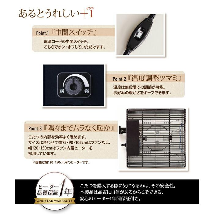 こたつテーブル アーバンモダンデザインこたつテーブル 長方形