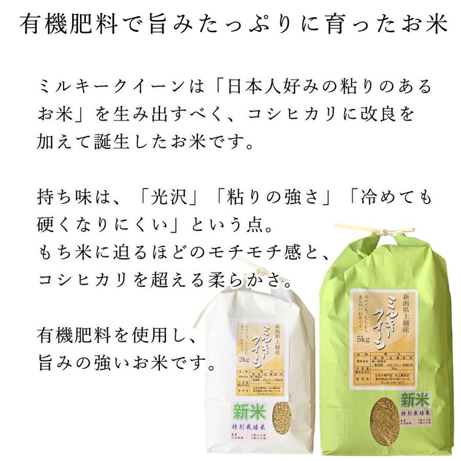ミルキークイーン お米 10kg 特別栽培米 新潟県 上越産 玄米 10