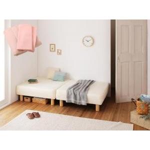 ショート丈分割式 脚付きマットレスベッド 国産ポケット マットレスベッド お買い得ベッドパッド・シーツセット付き セミシングル ショート丈 脚7cm