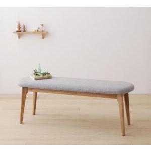 回転イス付き　北欧スライド伸縮ダイニングテーブル Joseph ヨセフ ベンチ 1P