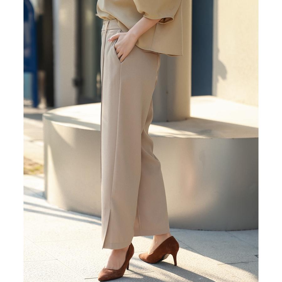 フレアパンツ パンツ レディース 春 夏 春夏 スラックスパンツ スラックス きれいめ サイドスリット ストレッチ ハイライズ センターライン スリッ Sdp0004 Saison De Papillon 通販 Yahoo ショッピング