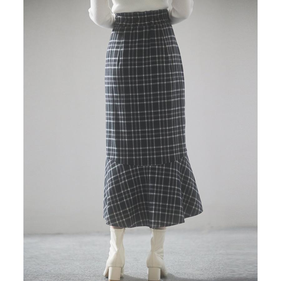 スカート レディース ボトムス ミモレ丈 チェック柄 ラップ風