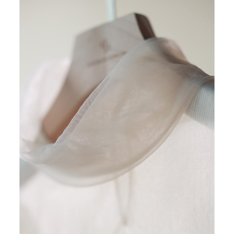 チュール トップス レディース プチハイネック 立ち襟 クロップド丈 ショート丈 ブラウス シースルー シアー 長袖 春 レトロ きれいめ 大人 セク |  | 17