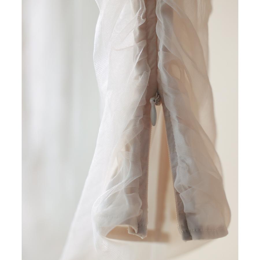 チュール トップス レディース プチハイネック 立ち襟 クロップド丈 ショート丈 ブラウス シースルー シアー 長袖 春 レトロ きれいめ 大人 セク |  | 20