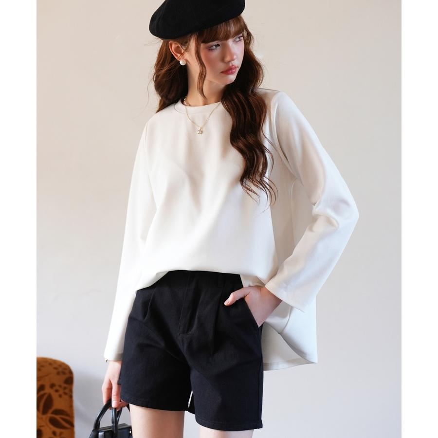 秋 春 長袖 レディース ゆったり ストレッチ 体型カバー トップス カットソートップス カットソー 大きめ  ゆったり オーバーサイズ チクチクしな |  | 10