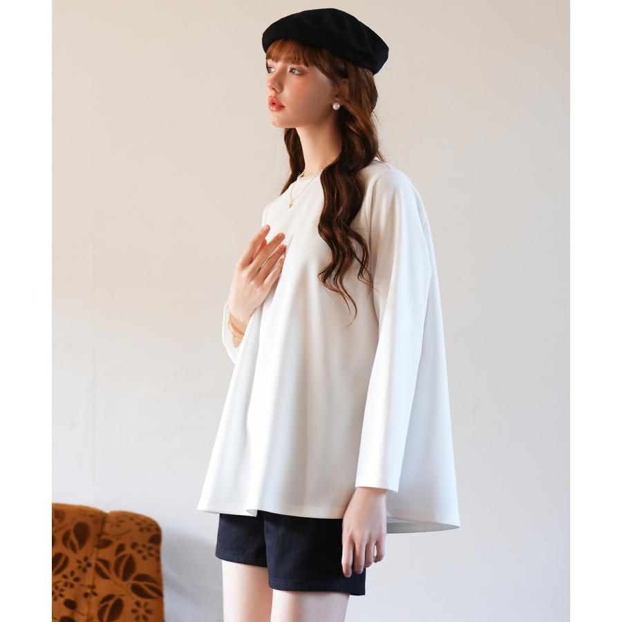 秋 春 長袖 レディース ゆったり ストレッチ 体型カバー トップス カットソートップス カットソー 大きめ  ゆったり オーバーサイズ チクチクしな |  | 12