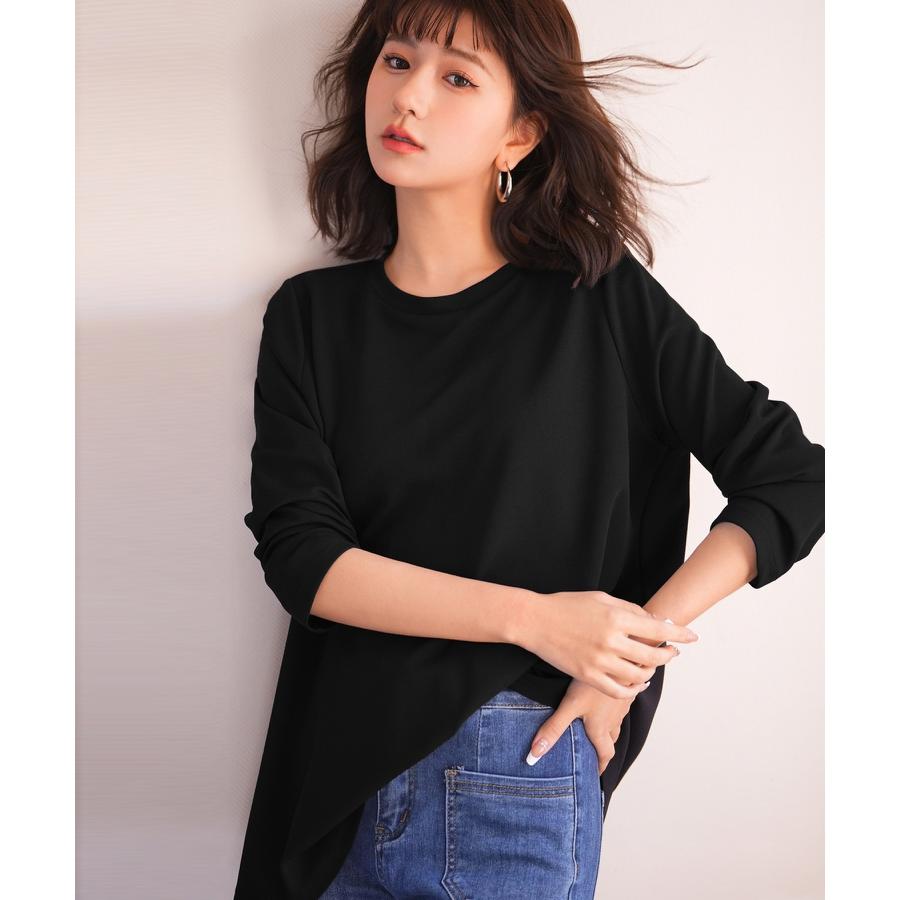 秋 春 長袖 レディース ゆったり ストレッチ 体型カバー トップス カットソートップス カットソー 大きめ  ゆったり オーバーサイズ チクチクしな |  | 13