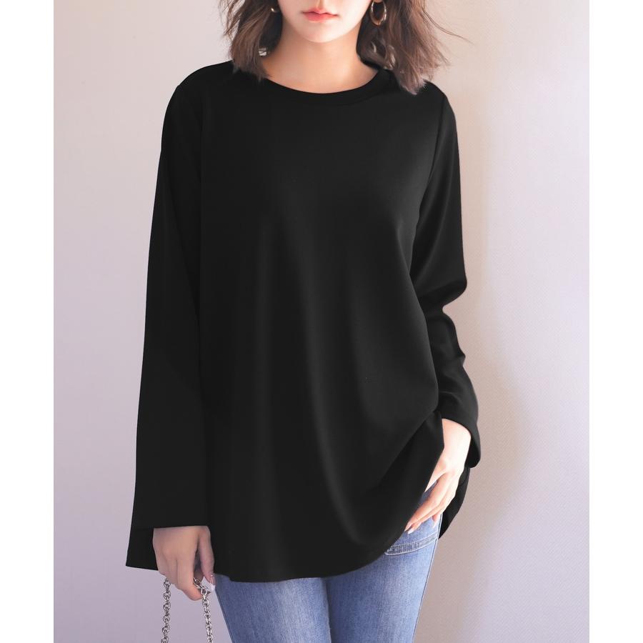 秋 春 長袖 レディース ゆったり ストレッチ 体型カバー トップス カットソートップス カットソー 大きめ  ゆったり オーバーサイズ チクチクしな |  | 14