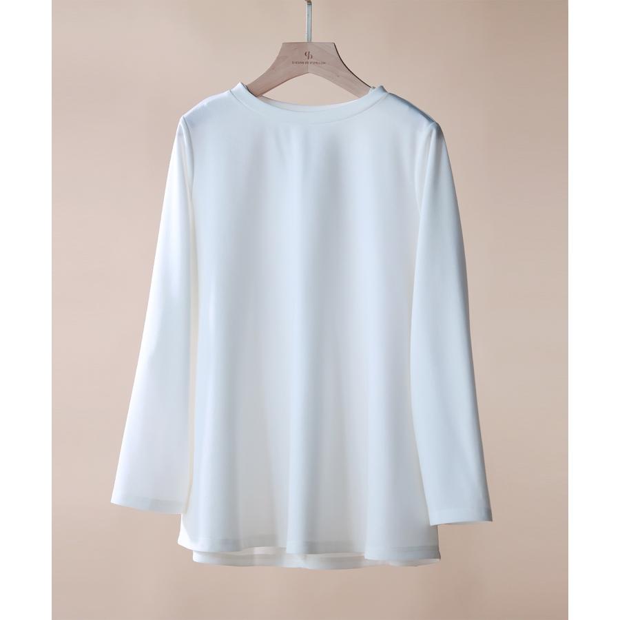 秋 春 長袖 レディース ゆったり ストレッチ 体型カバー トップス カットソートップス カットソー 大きめ  ゆったり オーバーサイズ チクチクしな |  | 02