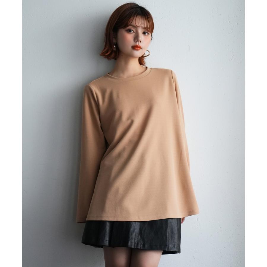 秋 春 長袖 レディース ゆったり ストレッチ 体型カバー トップス カットソートップス カットソー 大きめ  ゆったり オーバーサイズ チクチクしな |  | 04
