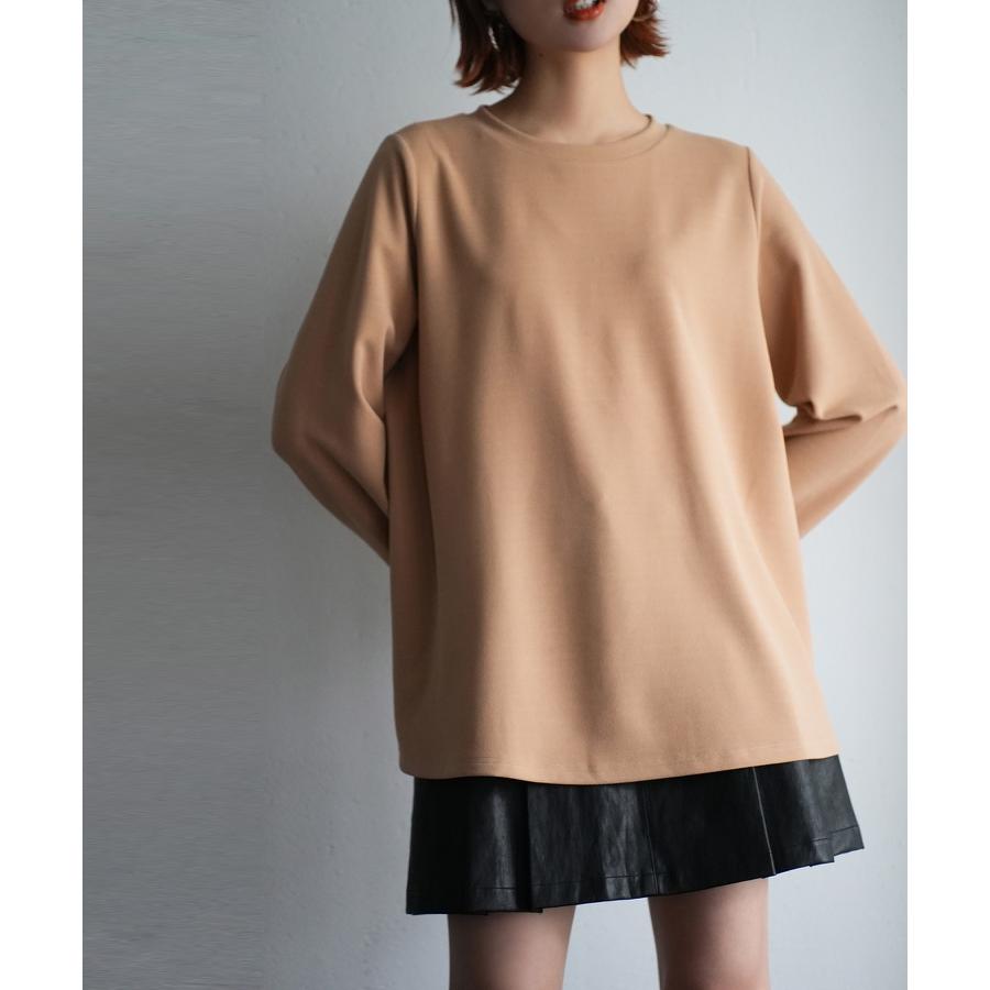 秋 春 長袖 レディース ゆったり ストレッチ 体型カバー トップス カットソートップス カットソー 大きめ  ゆったり オーバーサイズ チクチクしな |  | 05