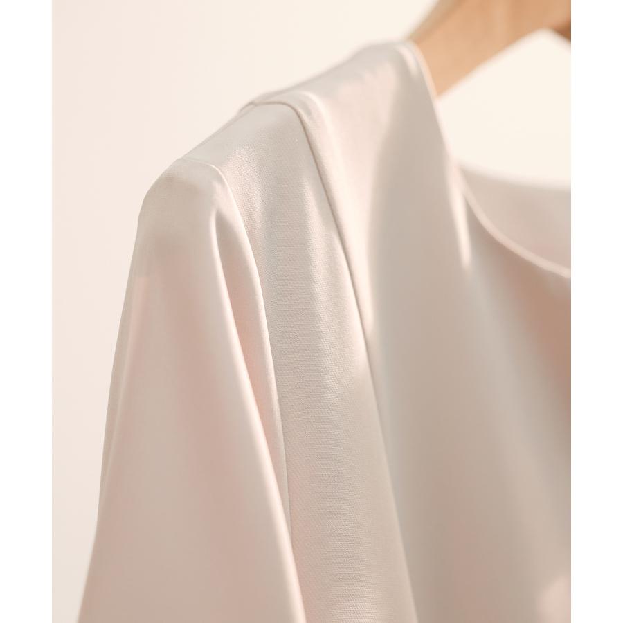 ワンピース レディース フレアワンピース 長袖 ミモレ丈 スリットスリーブ キーネック 細見え パール付き きれいめ エレガンス 大人 おしゃれ 高見 |  | 18