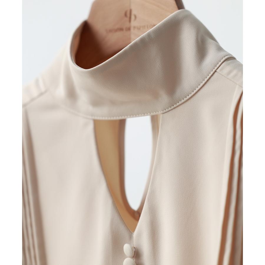 ブラウス レディース 長袖 チョーカーネック ゆったり プリーツ 大人 とろみ素材 おしゃれ 可愛い きれいめ オフィス 女の子 秋 秋物 SAISO |  | 17