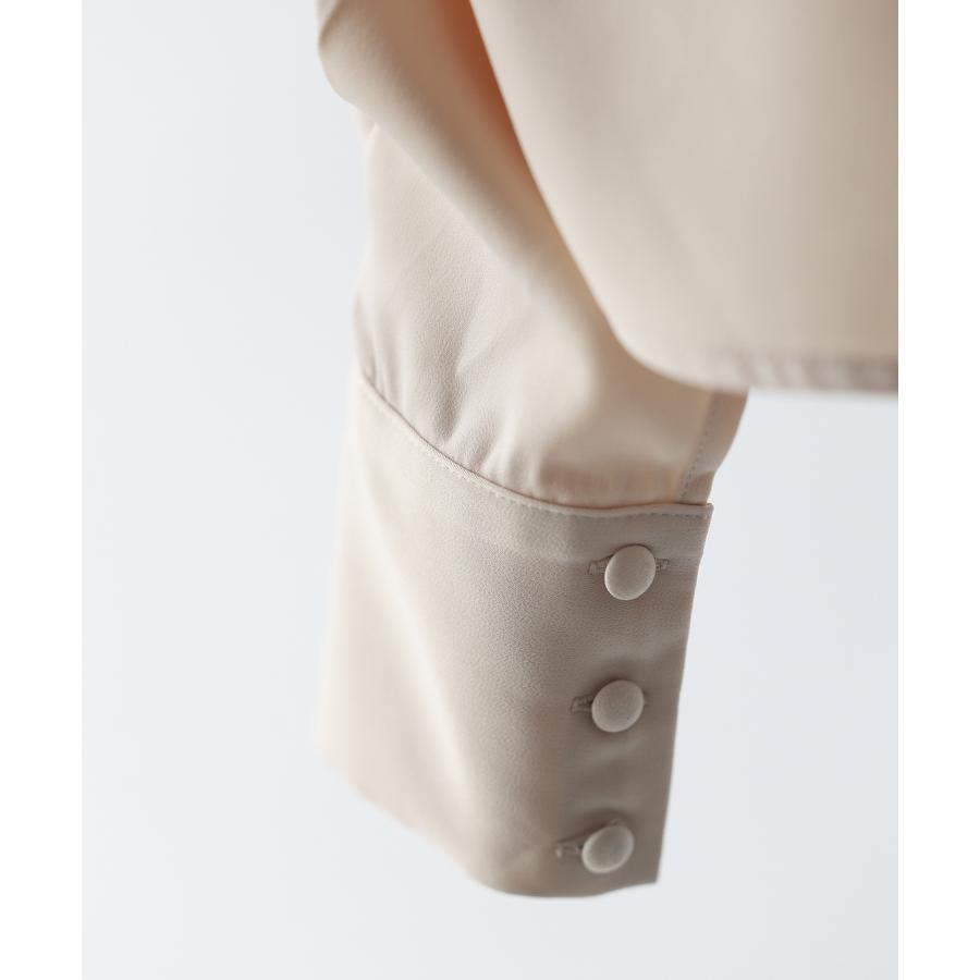 ブラウス レディース 長袖 チョーカーネック ゆったり プリーツ 大人 とろみ素材 おしゃれ 可愛い きれいめ オフィス 女の子 秋 秋物 SAISO |  | 20