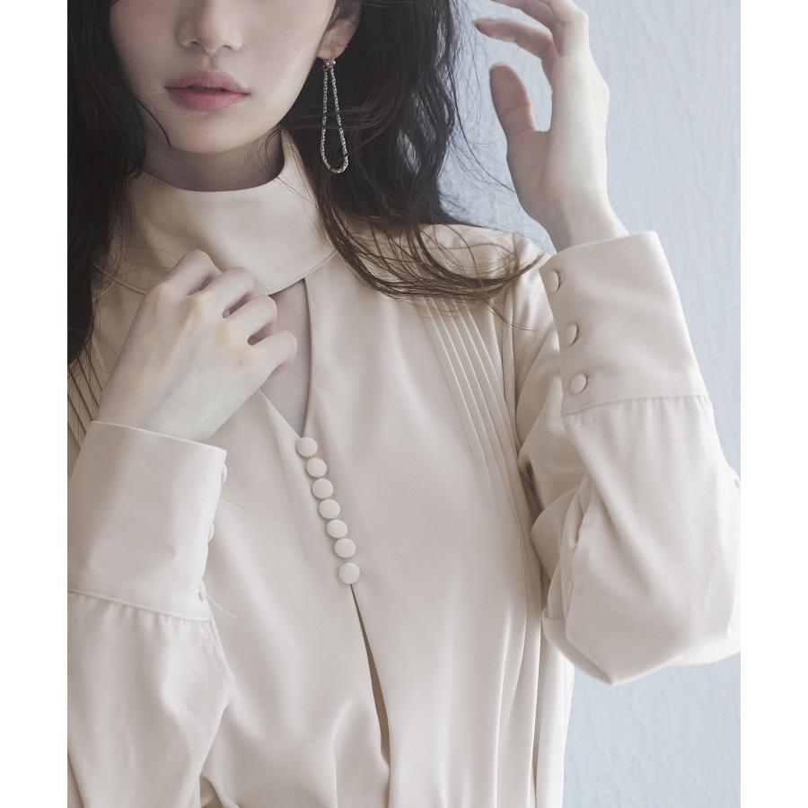 ブラウス レディース 長袖 チョーカーネック ゆったり プリーツ 大人 とろみ素材 おしゃれ 可愛い きれいめ オフィス 女の子 秋 秋物 SAISO |  | 09