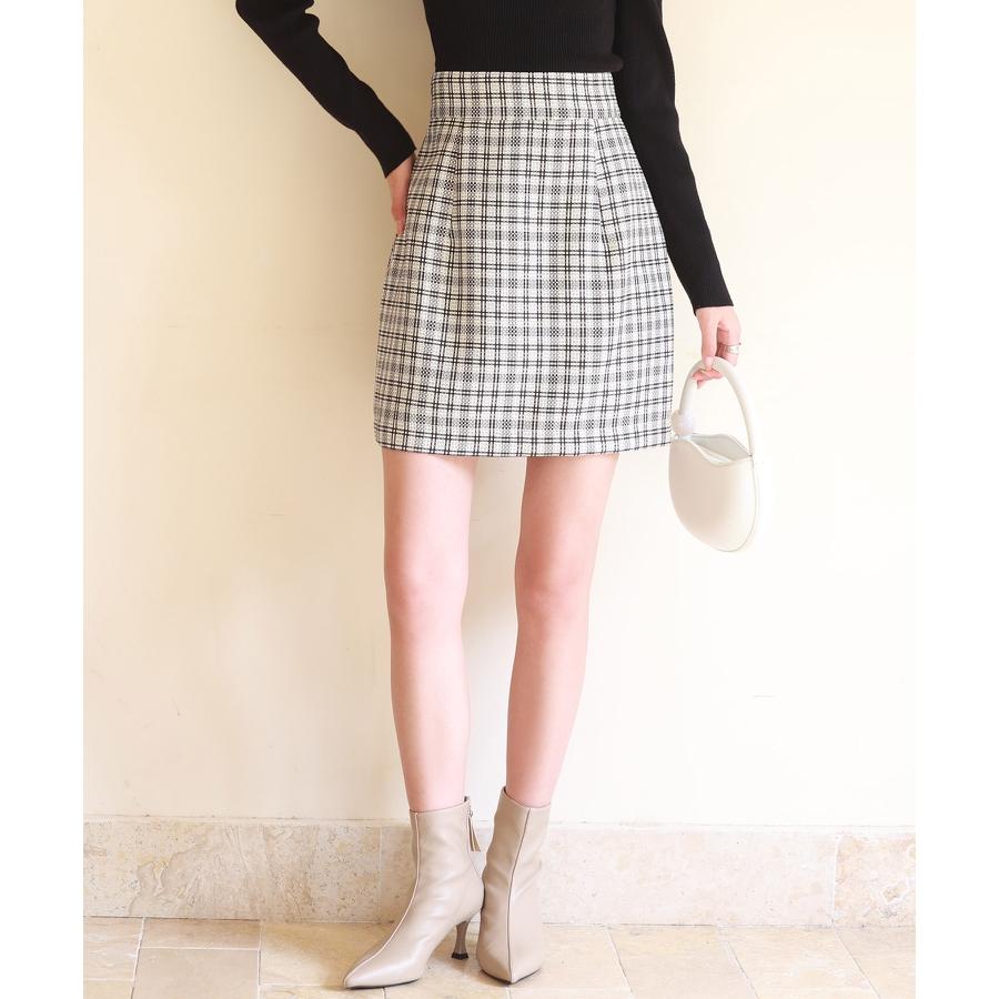 チェック柄 ミニスカート ハイウエスト レディース ボトムス 柄物 裏地付き サイドファスナー セクシー タイト 短い 可愛い 女の子 低身長 細見え |  | 11