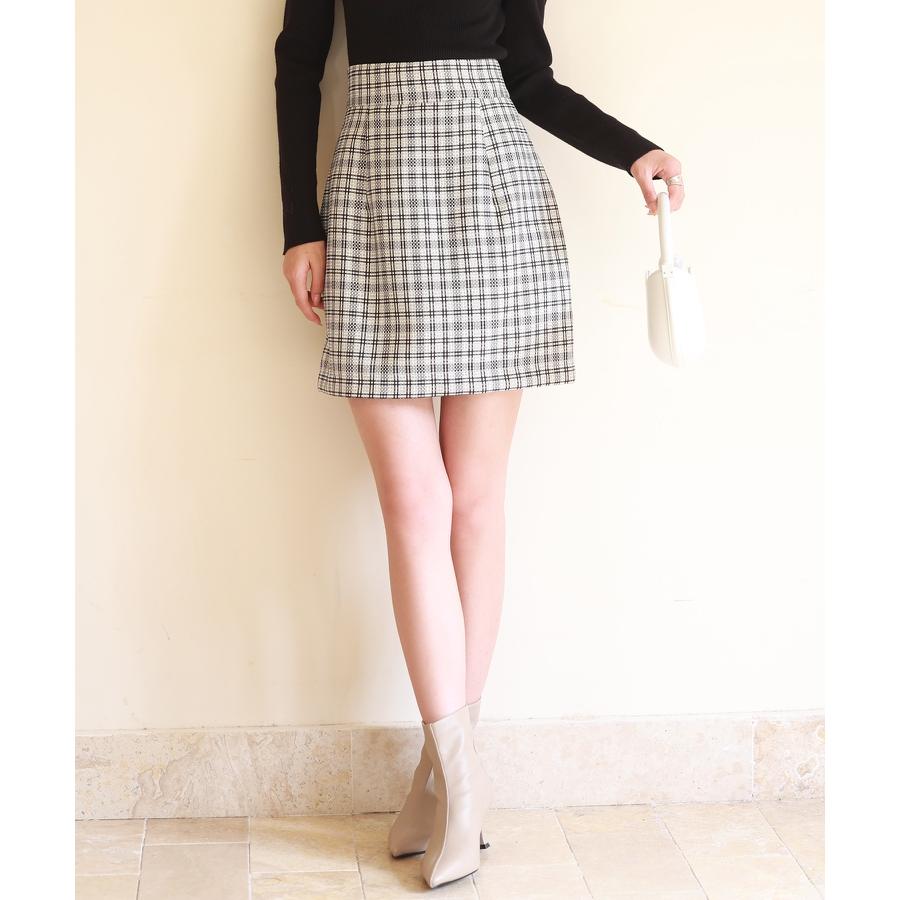 チェック柄 ミニスカート ハイウエスト レディース ボトムス 柄物 裏地付き サイドファスナー セクシー タイト 短い 可愛い 女の子 低身長 細見え |  | 12
