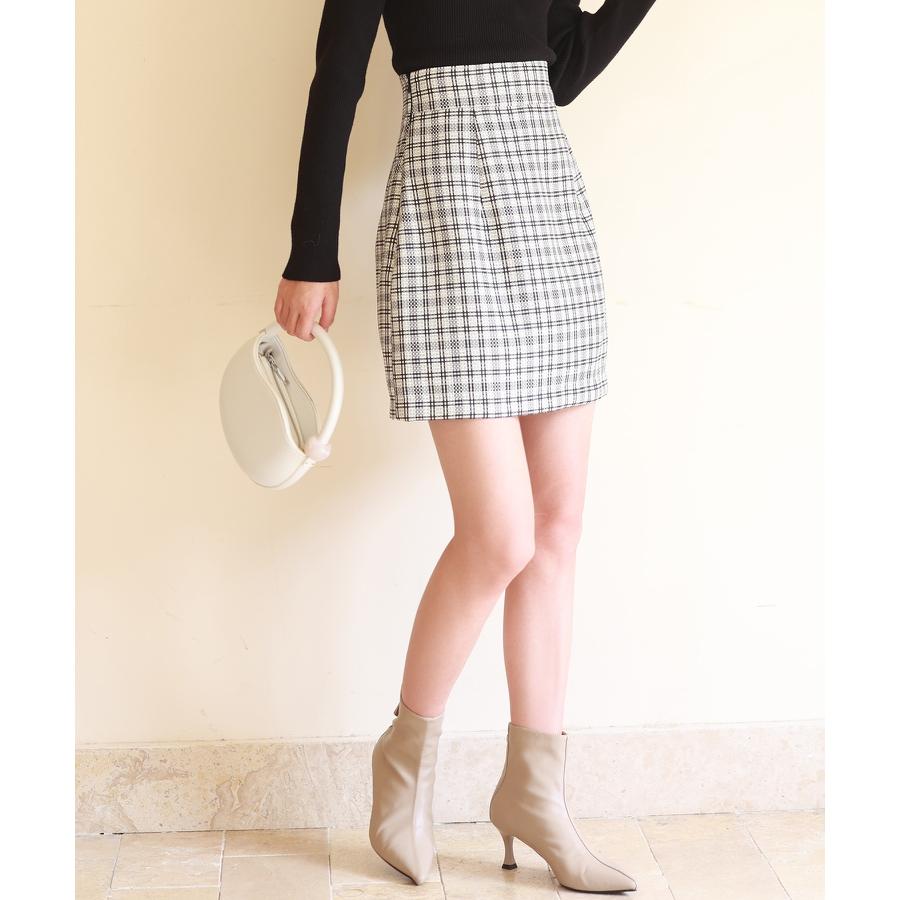 チェック柄 ミニスカート ハイウエスト レディース ボトムス 柄物 裏地付き サイドファスナー セクシー タイト 短い 可愛い 女の子 低身長 細見え |  | 13