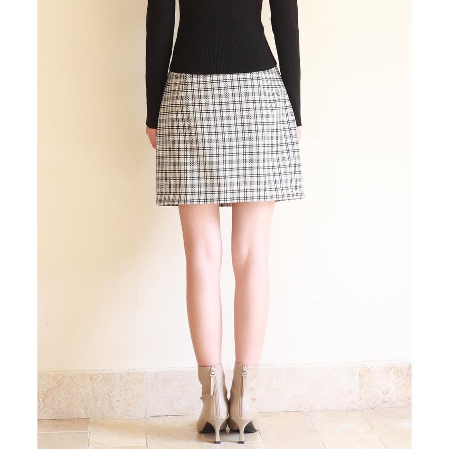 チェック柄 ミニスカート ハイウエスト レディース ボトムス 柄物 裏地付き サイドファスナー セクシー タイト 短い 可愛い 女の子 低身長 細見え |  | 14