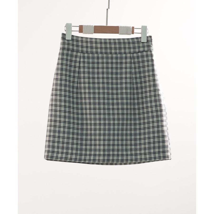 チェック柄 ミニスカート ハイウエスト レディース ボトムス 柄物 裏地付き サイドファスナー セクシー タイト 短い 可愛い 女の子 低身長 細見え |  | 03