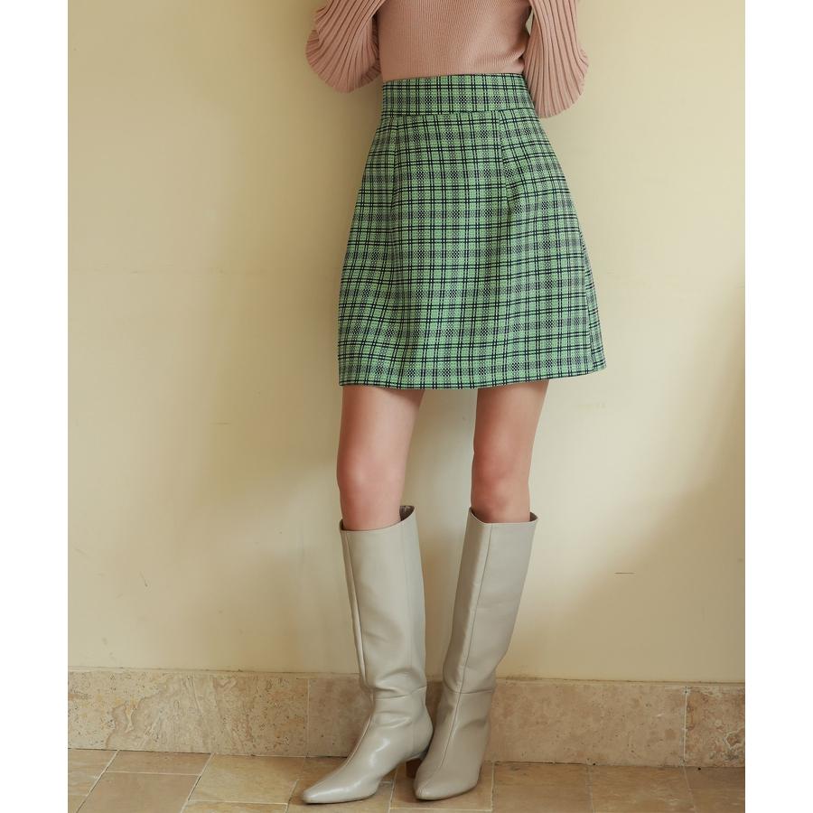 チェック柄 ミニスカート ハイウエスト レディース ボトムス 柄物 裏地付き サイドファスナー セクシー タイト 短い 可愛い 女の子 低身長 細見え |  | 05