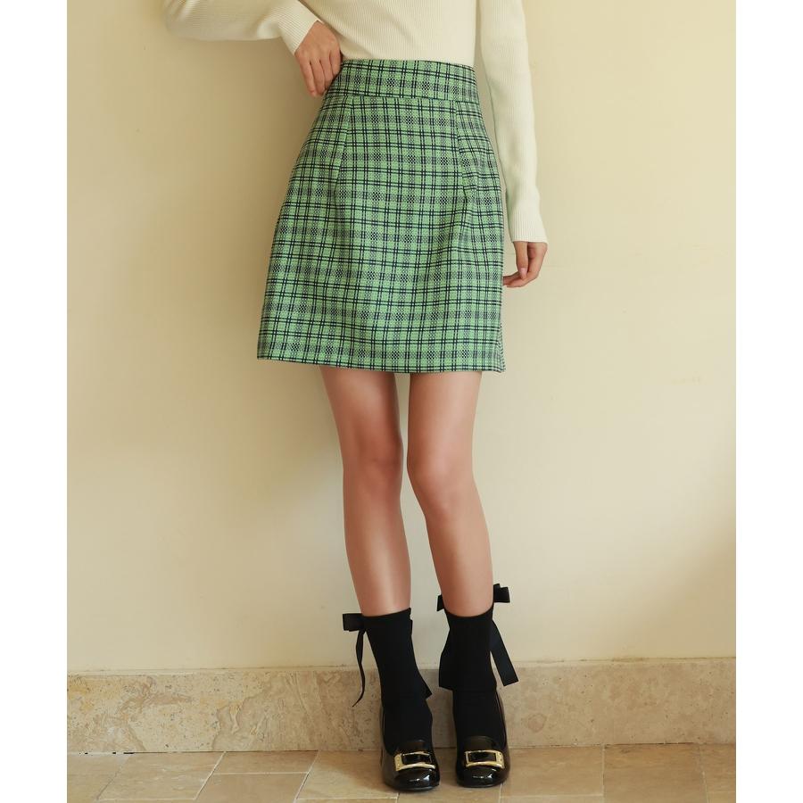 チェック柄 ミニスカート ハイウエスト レディース ボトムス 柄物 裏地付き サイドファスナー セクシー タイト 短い 可愛い 女の子 低身長 細見え |  | 06